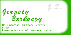 gergely barkoczy business card