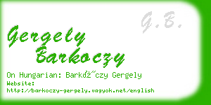 gergely barkoczy business card